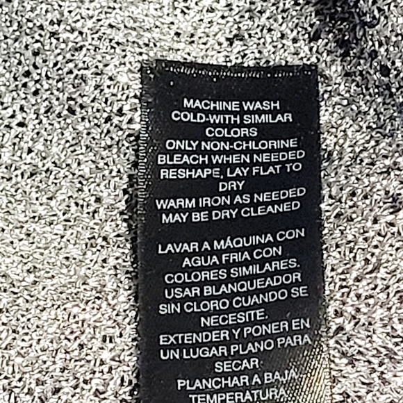 WHBM Silver & Navy Blue Ombre Long Sleeve Sweater (XXS) - Picture 7 of 10